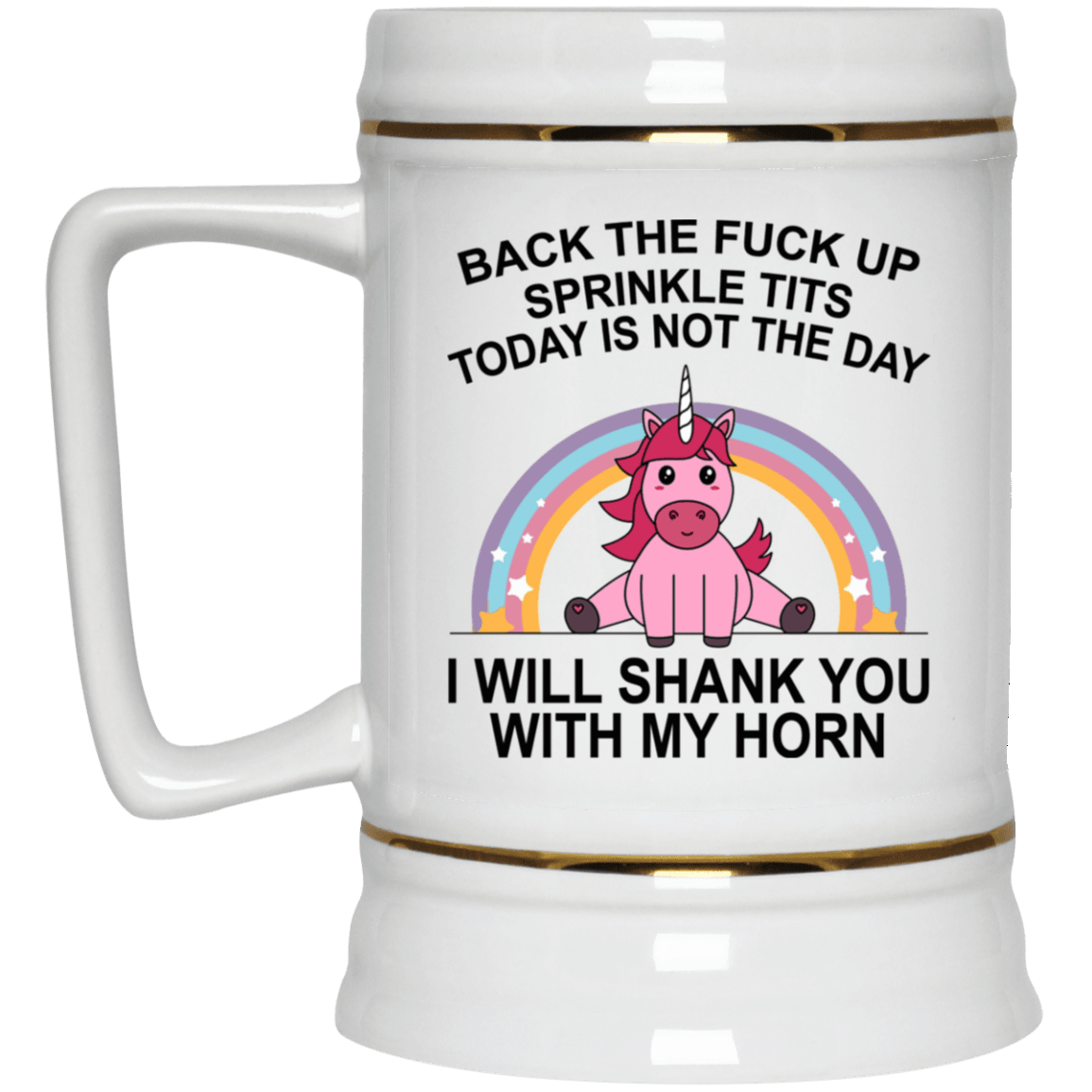 Cussing Unicorn Personalized Unicorn Tumbler Today Is Not The Day Back The Fuck Up Sprinkle Tits