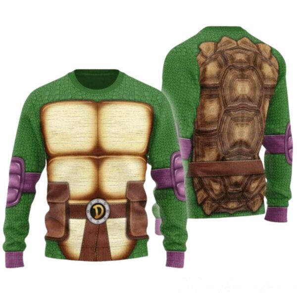 Merry Christmas Donatello Ninja Turtle Ugly Christmas Sweater