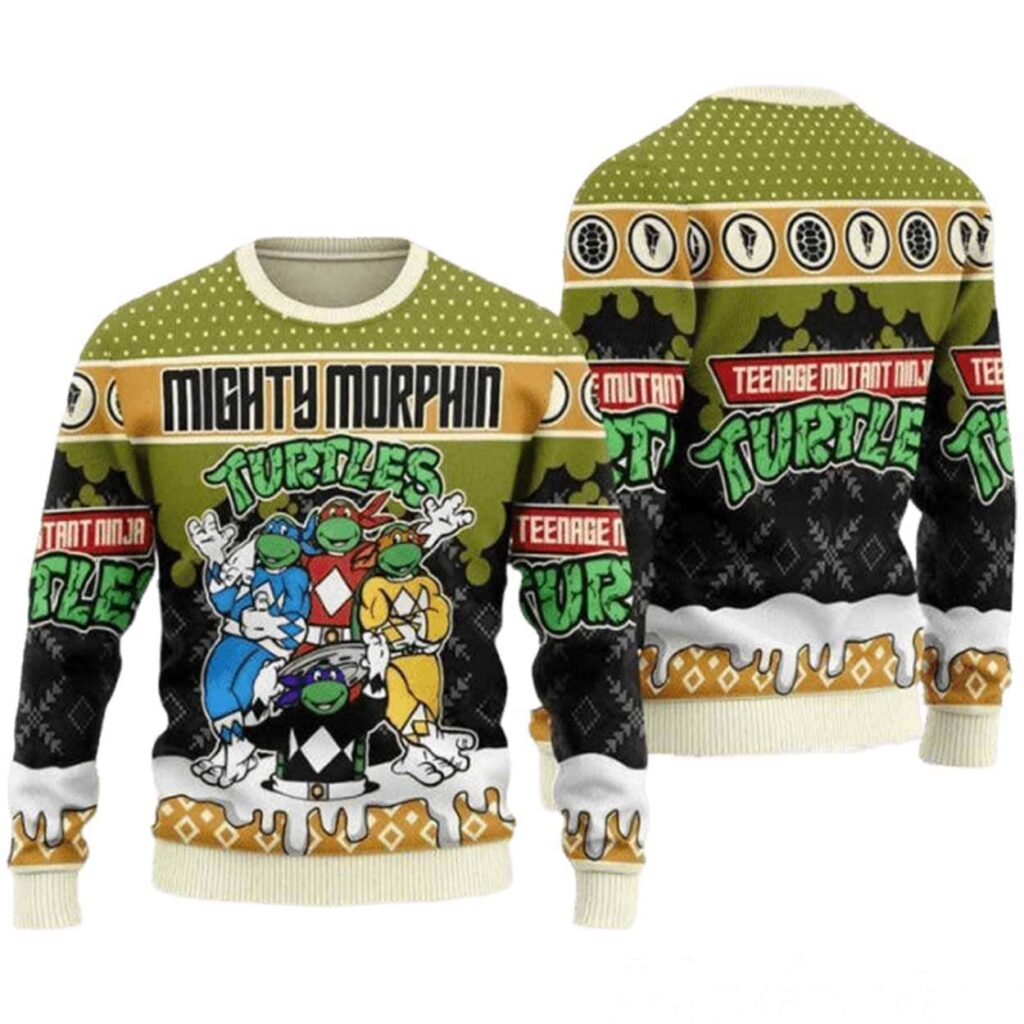 Mighty Morphin Turtles Ugly Christmas Sweater