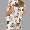 12 Cats Of Christmas Satin Pajama Set For Women