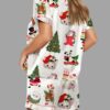 Golden Merry Little Christmas Satin Pajama Set For Women