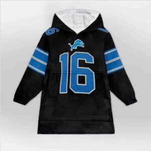 Jared Goff Detroit Football Hoodie Blanket