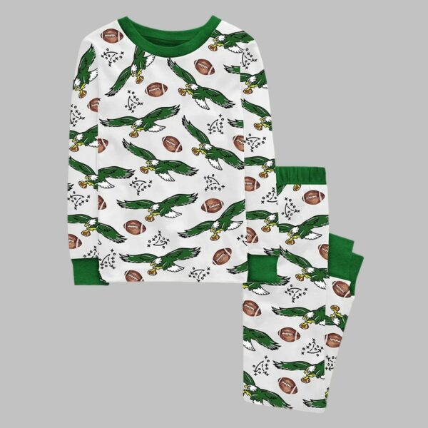 Kid's Eagles Football Print Pajama Set