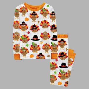 Kid's Thanksgiving Turkey Pajama Set