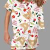 Merry Clucking Christmas Satin Pajama Set