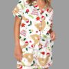 Merry Clucking Christmas Satin Pajama Set