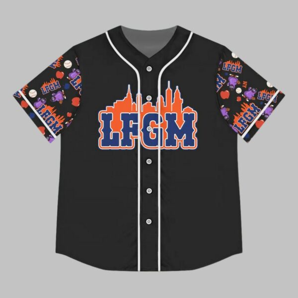 NY Mets LFGM Grimace Mascot Baseball Jersey