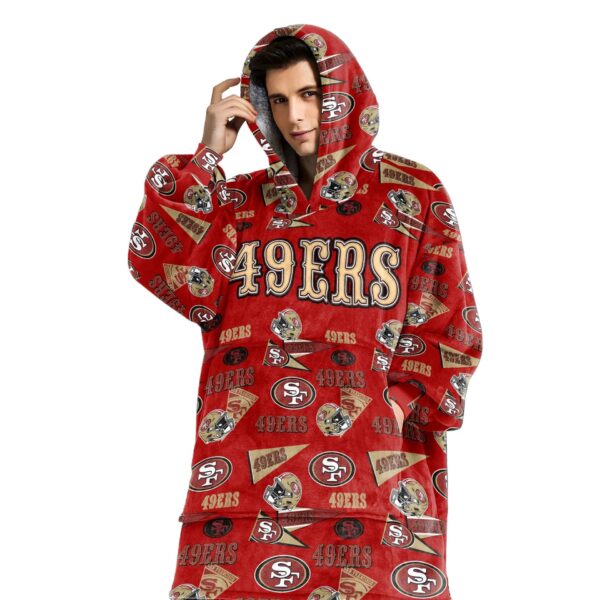 San Francisco Football Hoodie Blanket