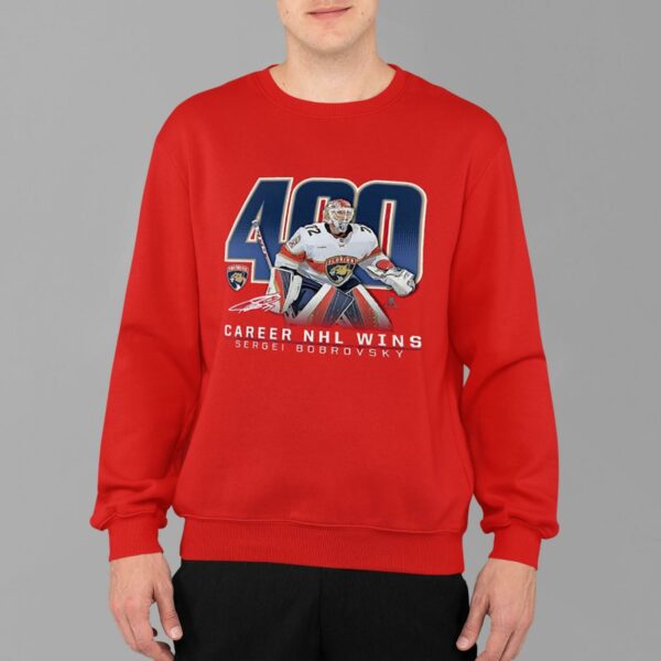 Sergei Bobrovsky Florida Panthers 400 Career Wins T Shirt