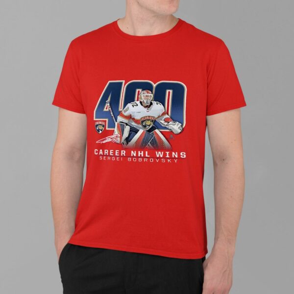 Sergei Bobrovsky Florida Panthers 400 Career Wins T Shirt