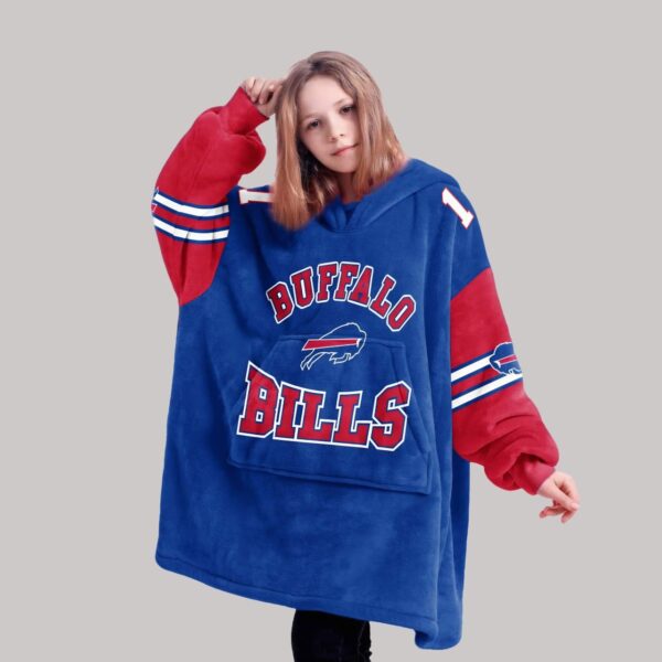 Allen 17 Buffalo Football Unisex Blanket Hoodie2