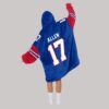 Allen 17 Buffalo Football Unisex Blanket Hoodie3