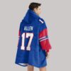 Allen 17 Buffalo Football Unisex Blanket Hoodie4