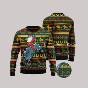 Amazing Cowboy Santa Claus Ugly Christmas Sweater