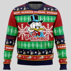 Bah Humbug Faux Ducktales Pop Culture Ugly Christmas Sweater