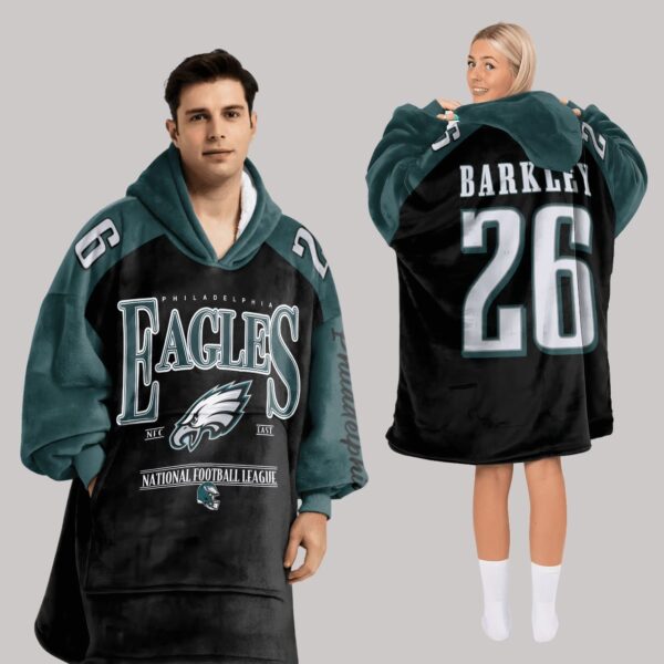 Barkley 26 Philadelphia Football Unisex Blanket Hoodie4