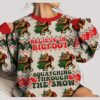 Believe In Bigfoot Squatching Through The Snow Christmas Ugly Sweater (5)