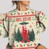 Believe In Bigfoot UFO Ugly Sweater (4)