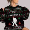 Bigfoot I Believe Christmas Ugly Sweater4