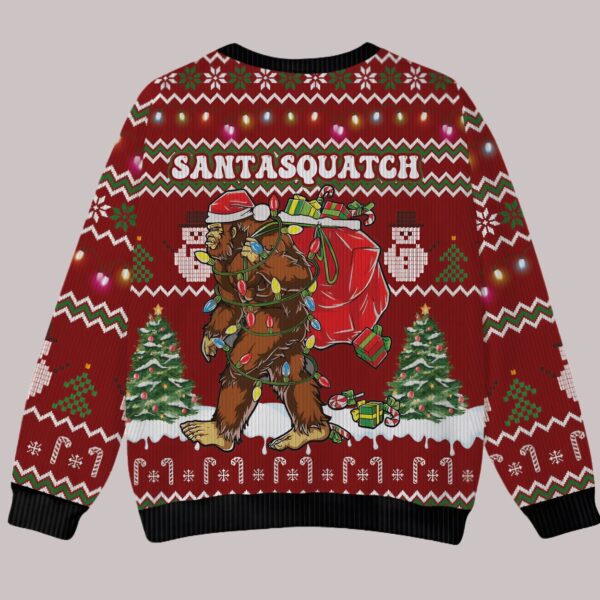 Bigfoot Santasquatch Christmas Ugly Sweater2