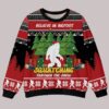 Bigfoot Squatching Through The Snow Christmas Ugly Sweater