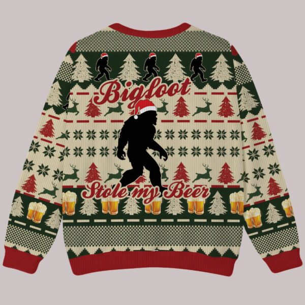 Bigfoot Stole My Beer Christmas Ugly Sweater2