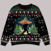 Bigfoot UFO Christmas Night Ugly Sweater