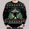 Bigfoot UFO Christmas Night Ugly Sweater3