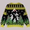 Bigfoot With Gun On Fire Christmas Ugly Sweater2