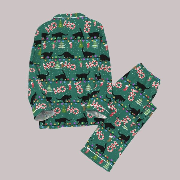 Black Cat Christmas Pajamas Set2