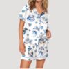 Blue Winter Satin Pajama Set5