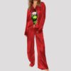 Christmas Grnch Long Sleeve Pajama Set1