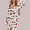 Christmas In New York Satin Pajama Set 1