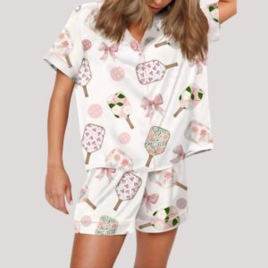 Coquette Pickleball Satin Pajama Set