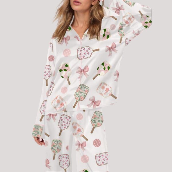 Coquette Pickleball Satin Pajama Set1