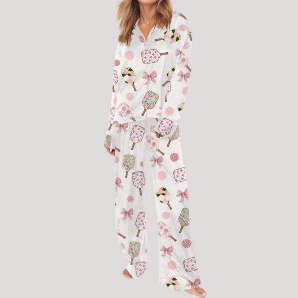 Coquette Pickleball Satin Pajama Set2