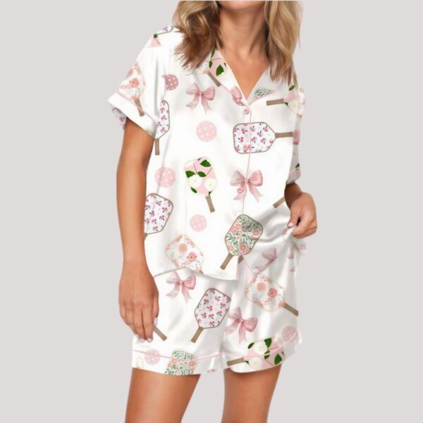 Coquette Pickleball Satin Pajama Set3