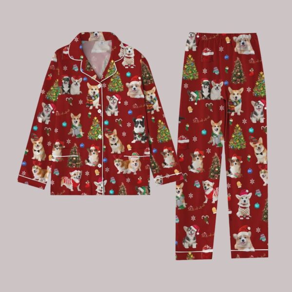 Corgi Dog Christmas Pajamas Set1