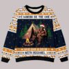 Custom Name Bigfoot Wanna Have Beer With Christmas Ugly Sweater