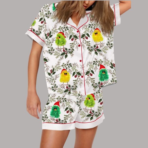 Cute Chick Christmas Art Pajama Set