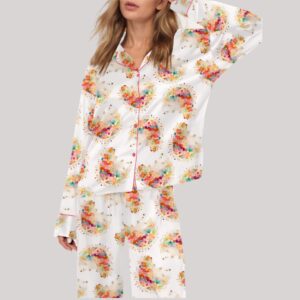 Cute Hedgehog Satin Pajama Set