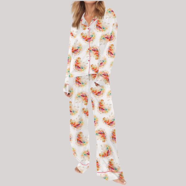 Cute Hedgehog Satin Pajama Set1