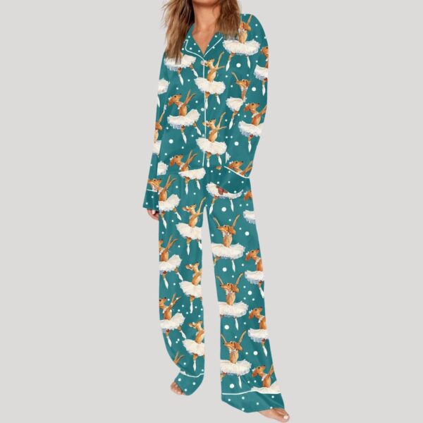 Dachshund Ballet Art Pajama Set1