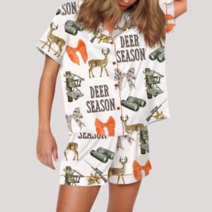 Deer Season Satin Pajama Set