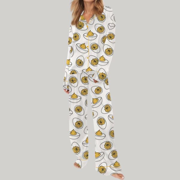 Deviled Eggs Satin Pajama Set2