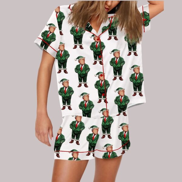 Funny Trump Santa Christmas Print Pajama Set