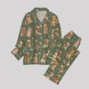 Golden Santa Holiday Pajamas Set