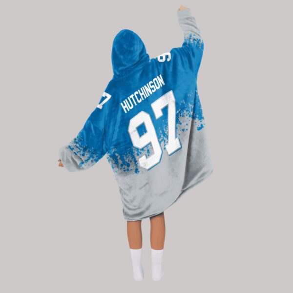 Hutchinson 97 Detroit Lions Football Unisex Blanket Hoodie3