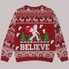 I Believe Bigfoot Christmas Ugly Sweater2