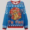 Im Flat Fitness Theme Ugly Sweater